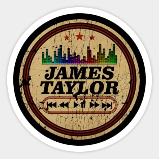 Graphic James Name Retro Distressed Cassette Tape Vintage Sticker